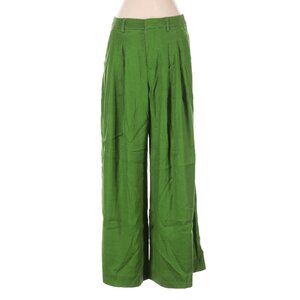 MAEVE AVERY GREEN WIDE LEG PANTS 4P